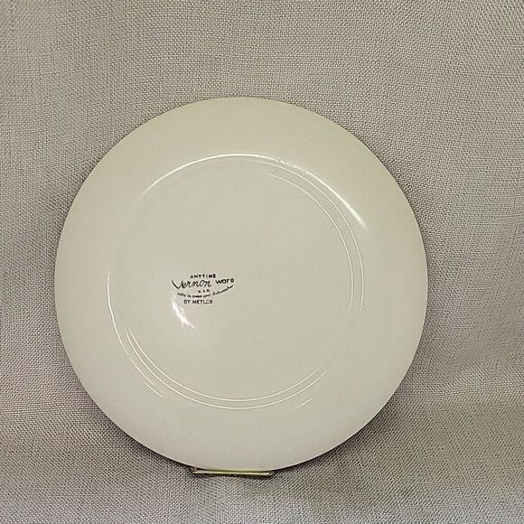 Vernon Kilns, ANYTIME Pattern, Hand Painted Vintage 10" Dinner Plates. - Picture 3 of 9